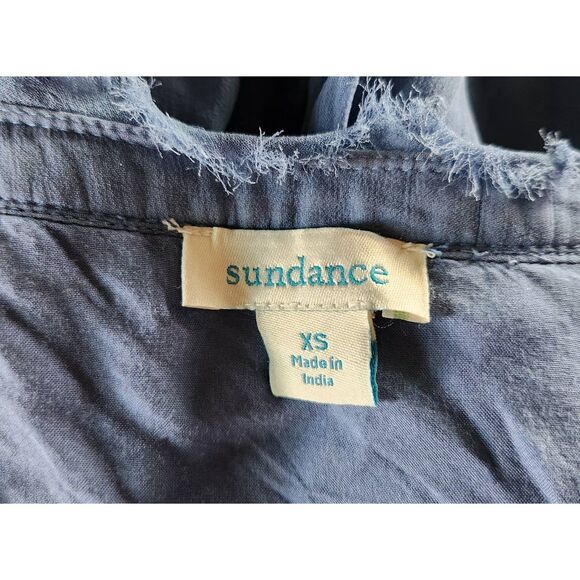 Sundance Button Front Flowy Lace Trimmed Blouse Size XS - Picture 6 of 7